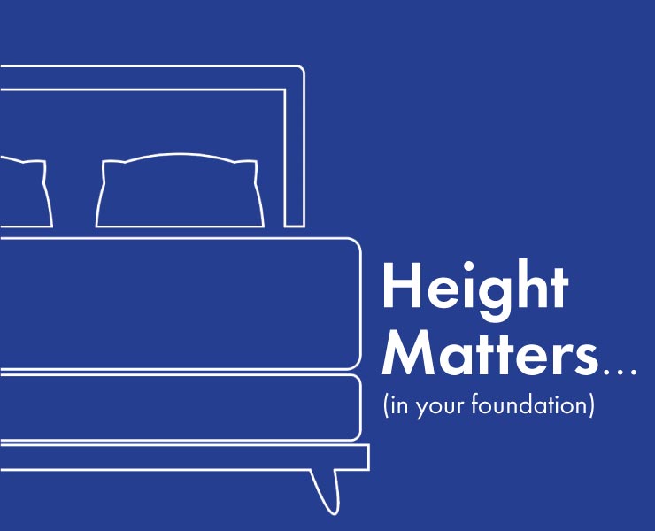 Blue image with text saying Height Matters... in your foundation